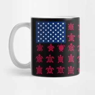 Cute Turtle American Flag Costume Gift Mug